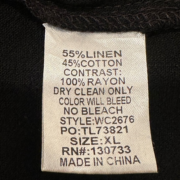 NWT Umgee Linen Blend Animal Print Ruffle Sleeves Tunic Top Blouse Sz XL - Picture 9 of 10